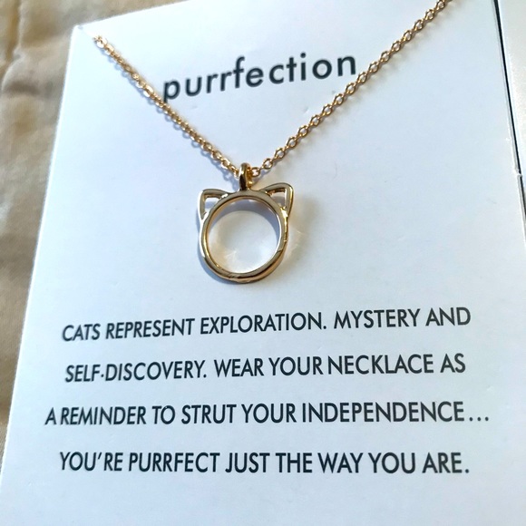 NWT Best Friends Set-Of-2 Gold Kitten Cat Necklaces - Picture 2 of 2